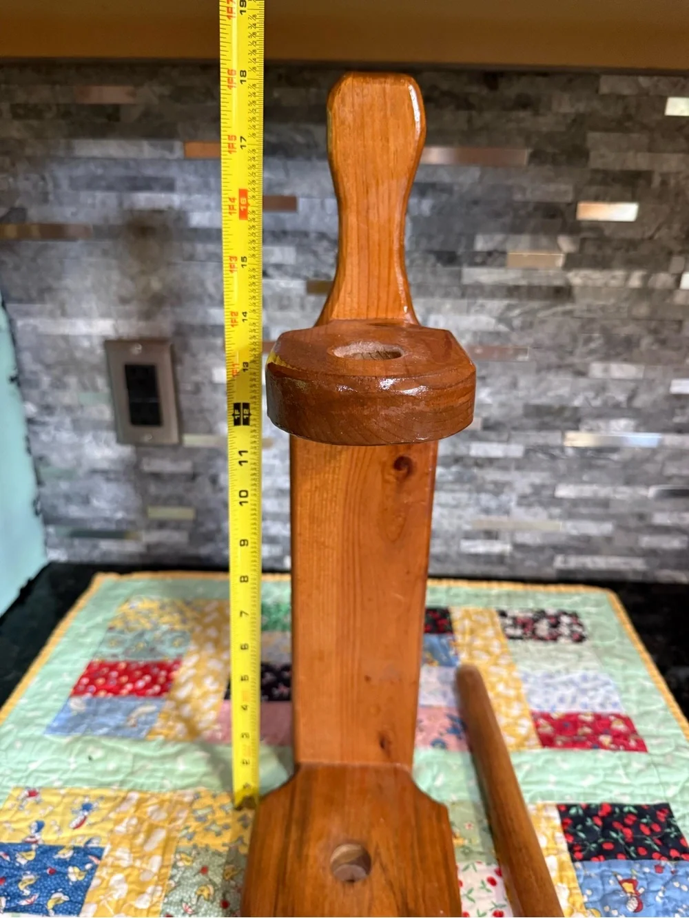 Vintage Cottage Core Wood Paper Towel Holder
